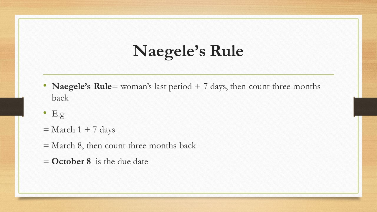 Naegele s rule definition birthformen