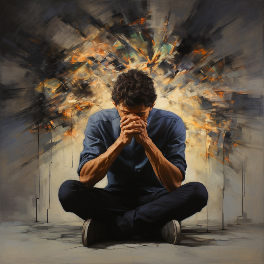 men breaking down mentally