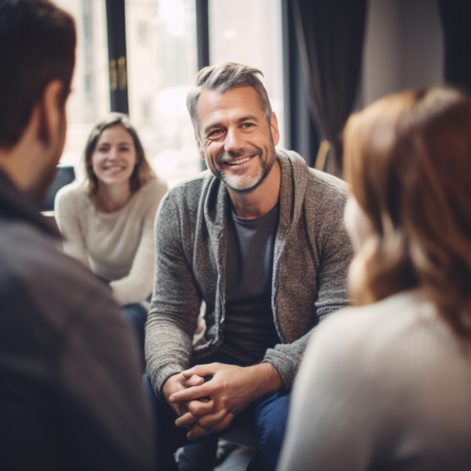photo of a father participating in a parenting