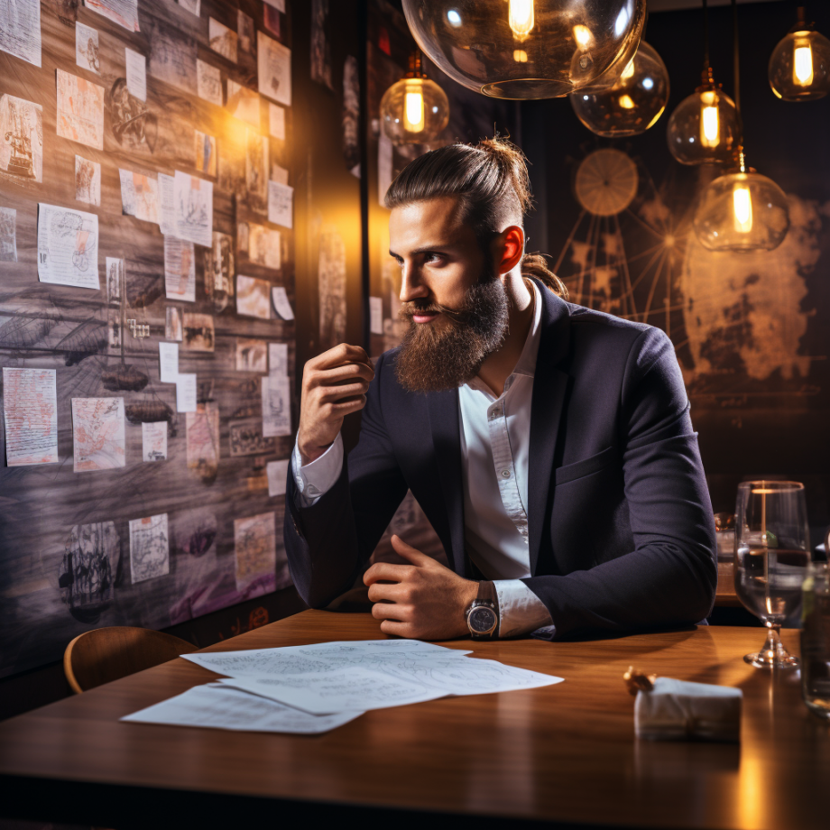 photo of a male entrepreneur confidently pitching