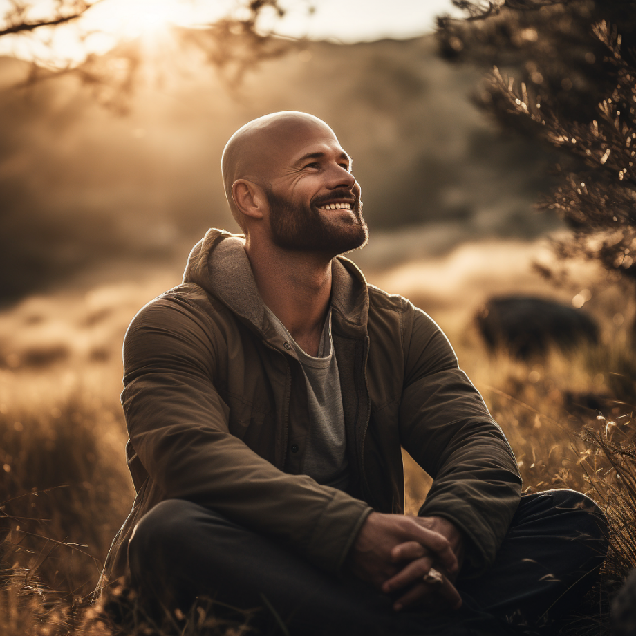 photo of a man outdoors in nature