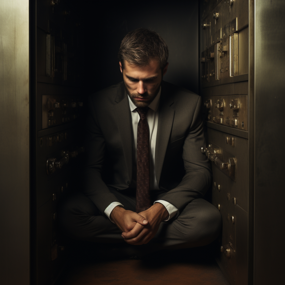 photo of a professional setting where a man